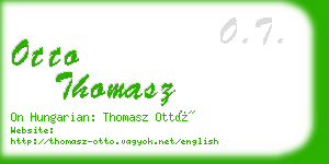 otto thomasz business card